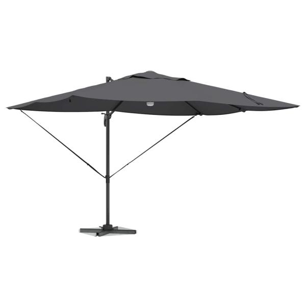 Sonnenschirm mit LED-Lichtleisten Anthrazit 351 x 250 x 253 cm