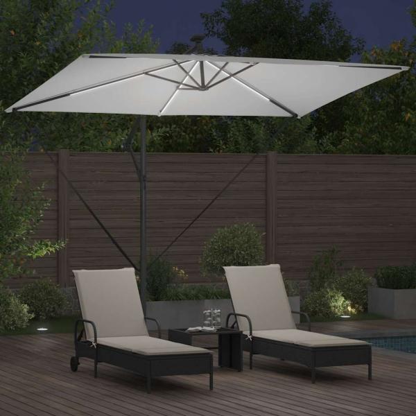 Sonnenschirm 294 x 200 x 270 cm Polyester und Aluminium Sand