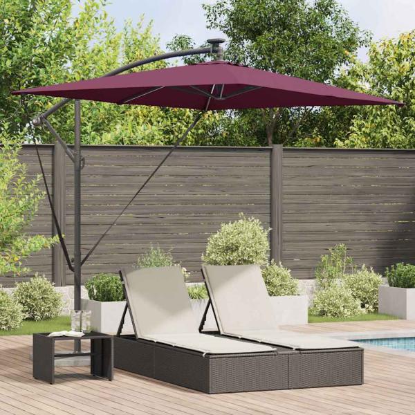 ARDEBO.de - Sonnenschirm 294 x 200 x 270 cm Polyester und Aluminium