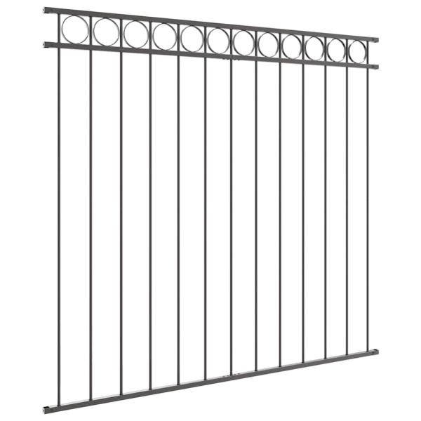 Zaunelement ASSEN 163 x 120 cm Stahl Grau