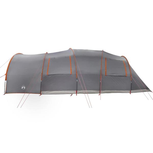 Tunnelzelt für 8 Personen Grau und Orange 710 x 460 x 245 cm