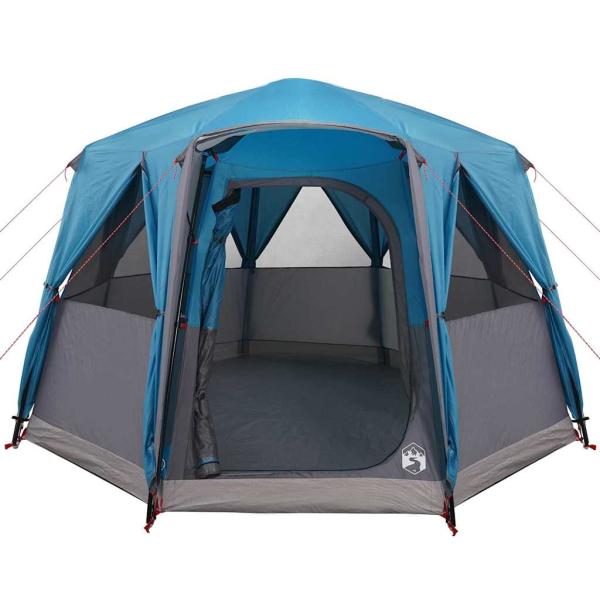 Cabin Zelt 3-Personen mit Dach Blau und Grau 320 x 320 x 203 cm