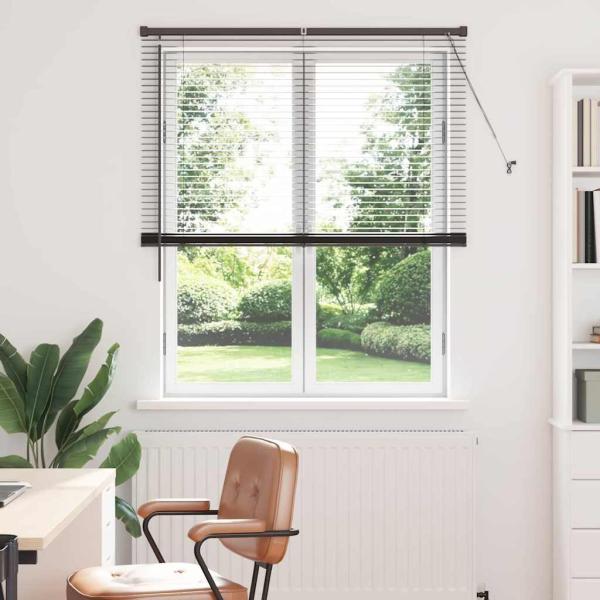 ARDEBO.de - Venezianische Jalousie Schwarz 175 x 115 cm 25 mm Aluminium