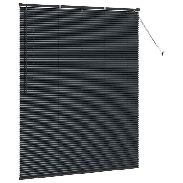 Venezianische Jalousien Schwarz 175 x 140 cm Aluminium