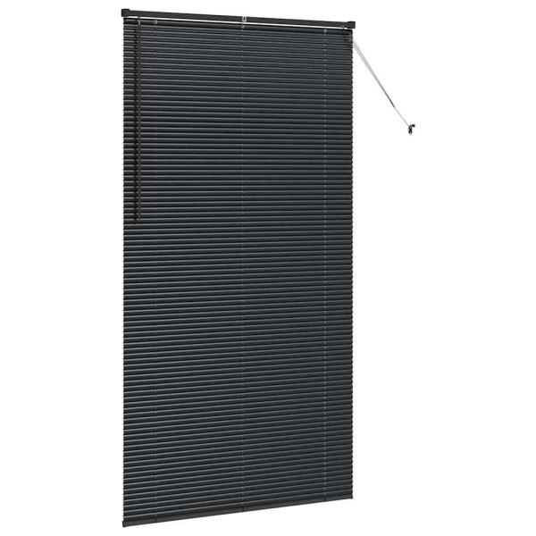 Venezianische Jalousien Schwarz 220 x 115 cm Aluminium