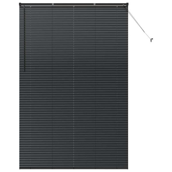 Venezianische Jalousien Schwarz 220 x 140 cm Aluminium