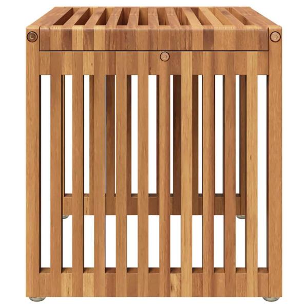 Garten-Beistelltisch Braun 50 x 32,5 x 35 cm Massivholz Teak