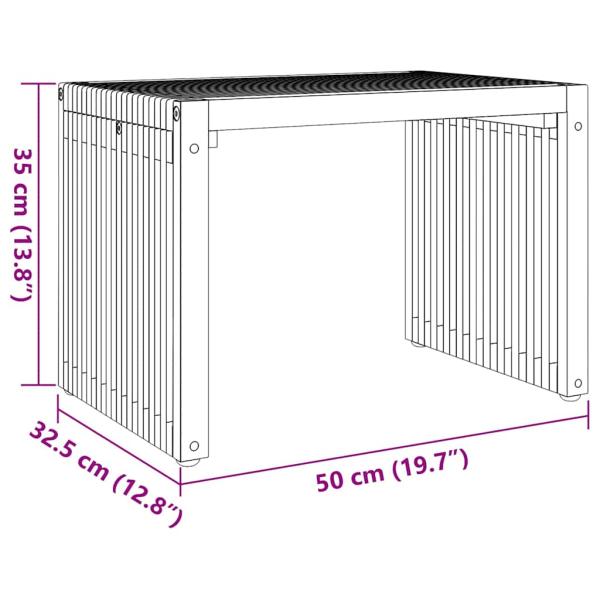Garten-Beistelltisch Braun 50 x 32,5 x 35 cm Massivholz Teak