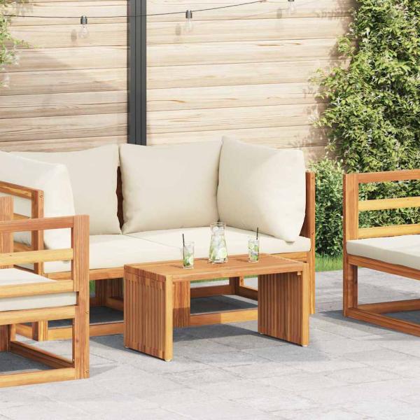 ARDEBO.de - Garten-Beistelltisch Braun 70 x 37,5 x 35,5 cm Massivholz Teak