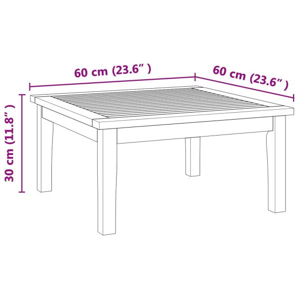 Gartenbank und Tischset 2 Stk. Creme und Braun Massivholz Teak