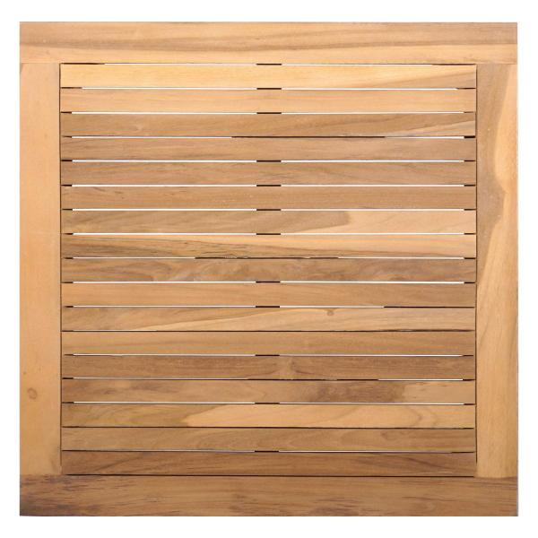 Gartenbank und Tischset 2 Stk. Creme und Braun Massivholz Teak