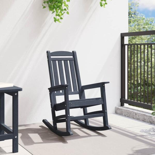 Garten-Schaukelstuhl Marineblau HDPE