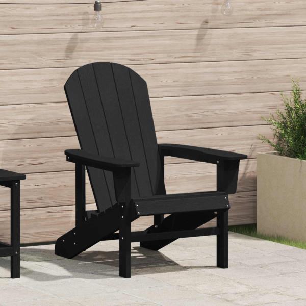 ARDEBO.de - Adirondack-Stuhl Schwarz HDPE