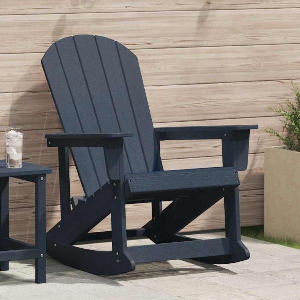 ARDEBO.de - Adirondack-Schaukelstuhl Marineblau HDPE