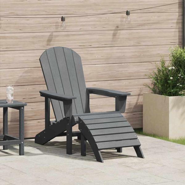 ARDEBO.de - Adirondack-Stuhl Hellgrau HDPE