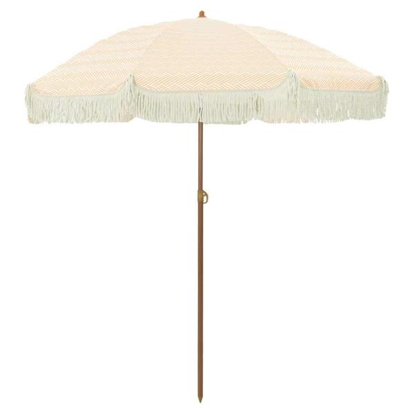 Strandparasol 160 x 160 x 196 cm Polyester und Stahl Rund