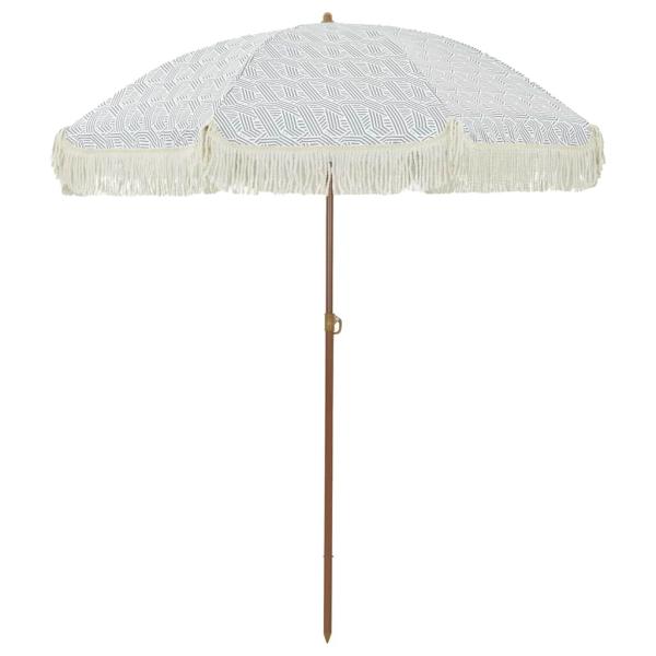 Strandparasol 160 x 160 x 196 cm Polyester und Stahl Rund