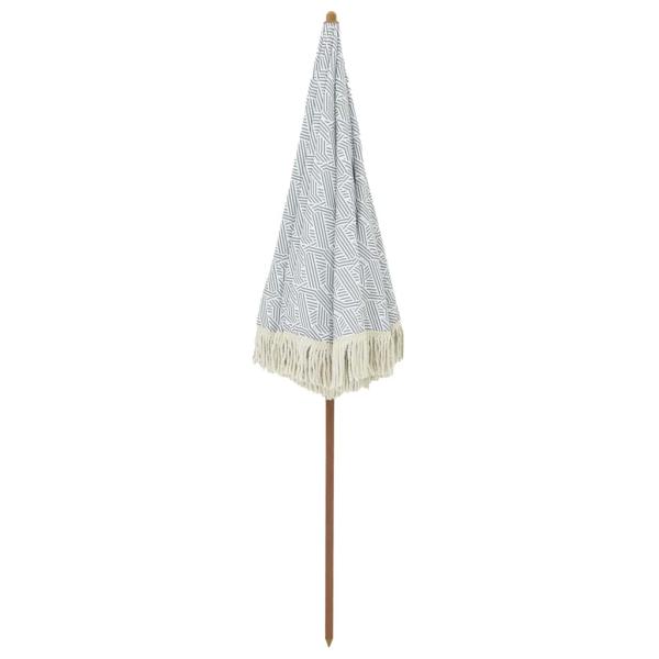 Strandparasol 160 x 160 x 196 cm Polyester und Stahl Rund