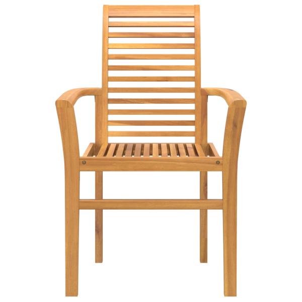 Esszimmerstuhl 2 Stk. Massivholz Teak Braun 62 x 55 x 94 cm