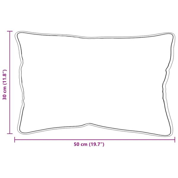 Kopfkissen 2 Stk. 51 x 31 x 20 cm Polyester Weiß
