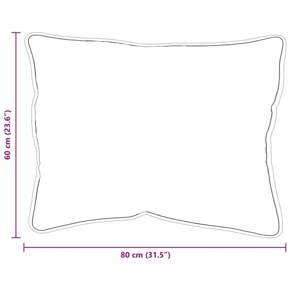 Kopfkissen 2 Stk. 79 x 60 x 20 cm Polyester Weiß