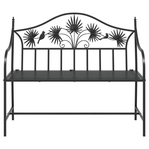 Gartenbank Schwarz 104 x 52,5 x 89 cm Stahl