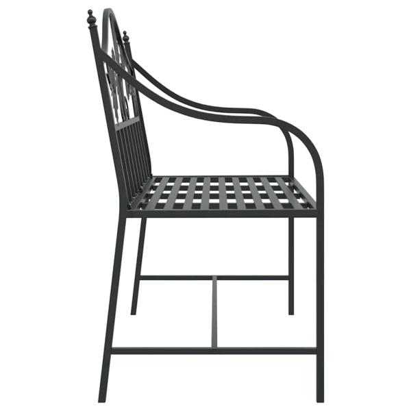 Gartenbank Schwarz 104 x 52,5 x 89 cm Stahl