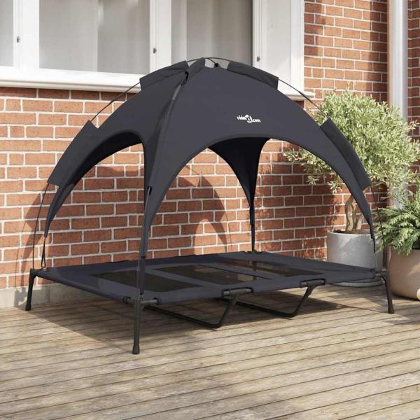 ARDEBO.de - Hundebett Schwarz 122 x 93 x 106,5 cm Stahl