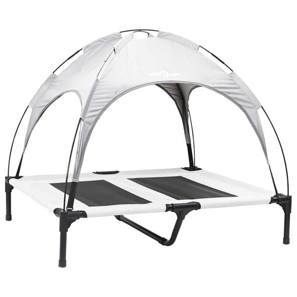 Hundebett Silber Grau 92 x 77 x 82,5 cm Stahl