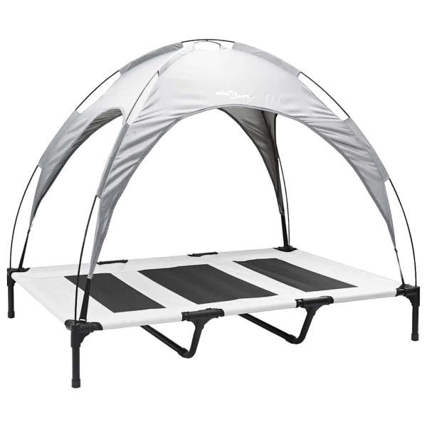 Hundebett Silber Grau 122 x 93 x 106,5 cm Stahl