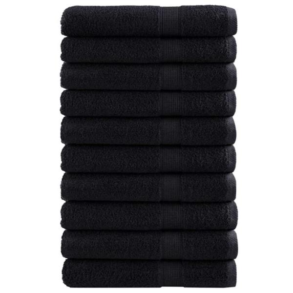 Gästetuch SOLUND 25 Stk. Schwarz 80 x 200 cm 550 gsm