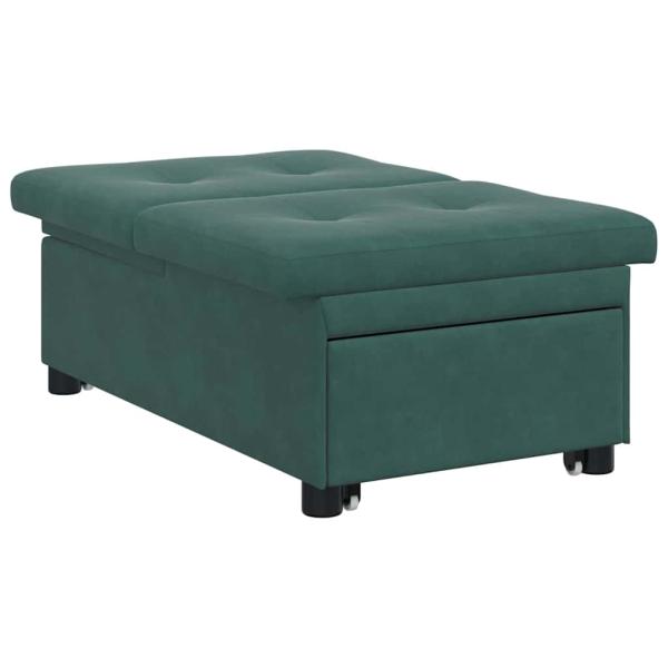 Schlafsofa Dunkelgr?n 194 x 67 x 82 cm Samt