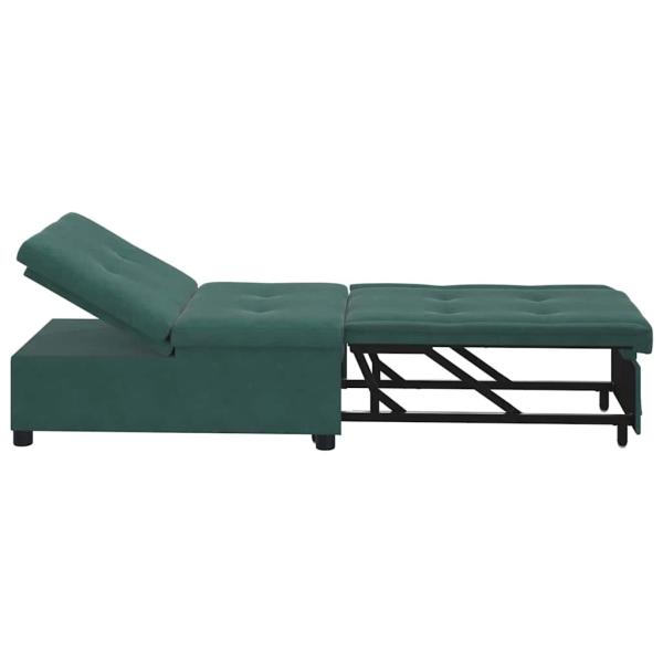 Schlafsofa Dunkelgr?n 194 x 67 x 82 cm Samt