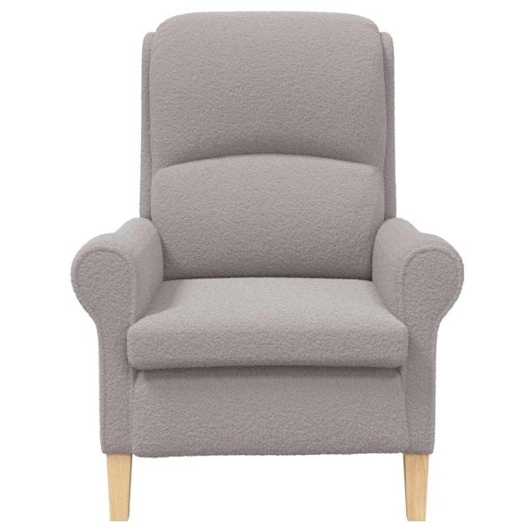 Sessel Hellgrau Weiches Sherpa-Gewebe
