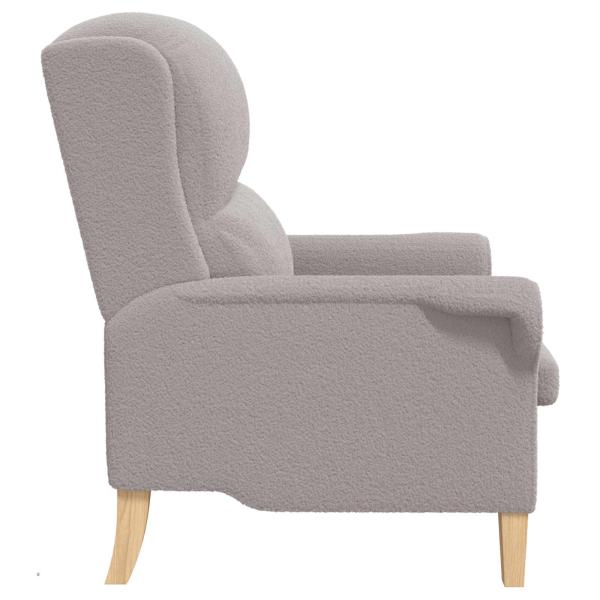 Sessel Hellgrau Weiches Sherpa-Gewebe