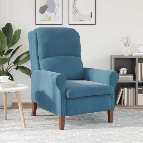 Sessel Blau Samt