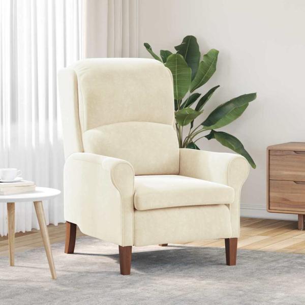 ARDEBO.de - Sessel Creme Samt