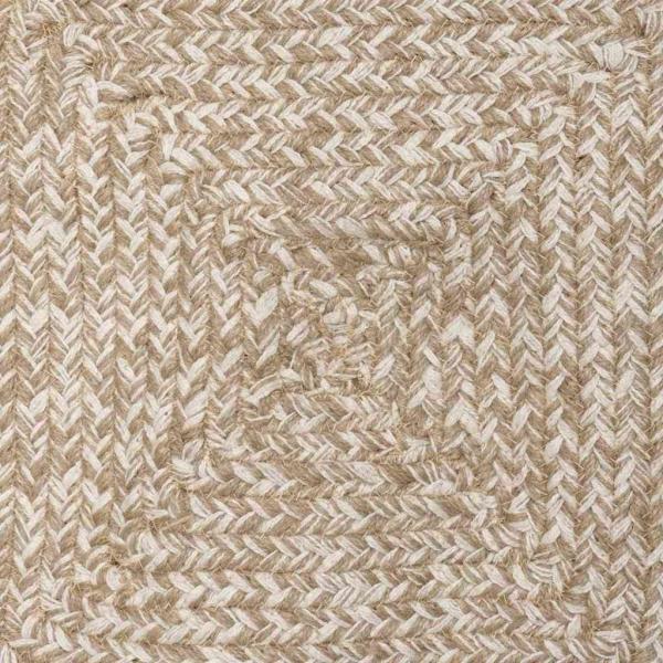 Bereichsteppich Natürlich und Weiß 160 x 230 cm Jute
