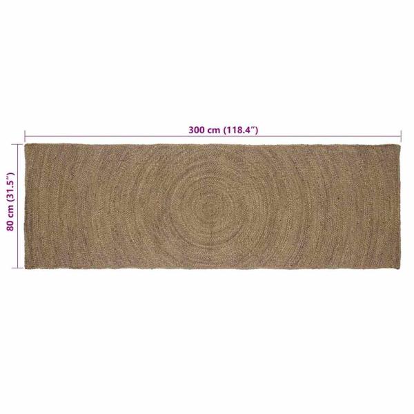 Bereichsteppiche Grau 80 x 300 cm Jute