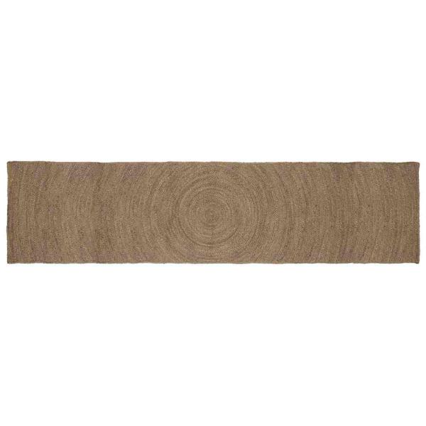 ARDEBO.de - Bereichsteppich Grau 80 x 400 cm Jute