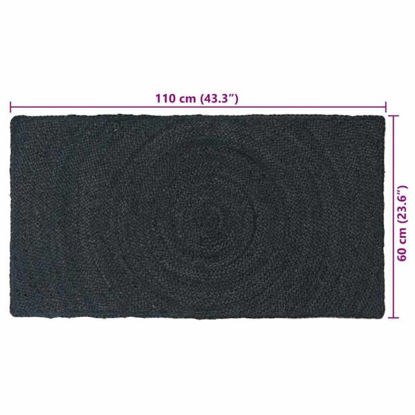 Bereichsteppiche Dunkelgrau 60 x 110 cm Jute