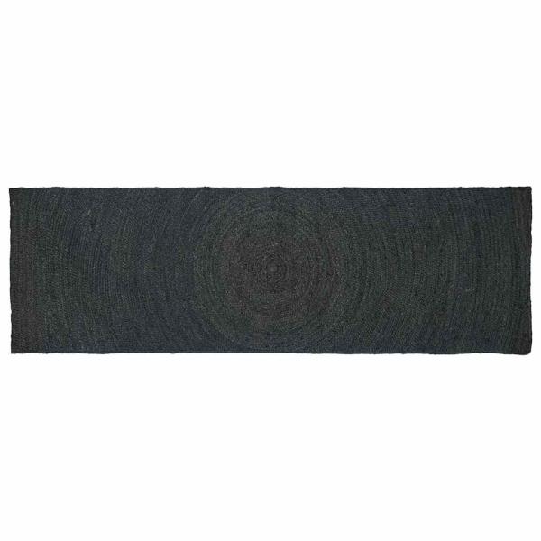 ARDEBO.de - Bereichsteppiche Dunkelgrau 80 x 300 cm Jute