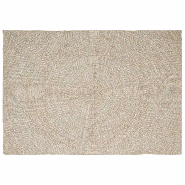ARDEBO.de - Bereichsteppich Natürlich und Weiß 200 x 290 cm Jute