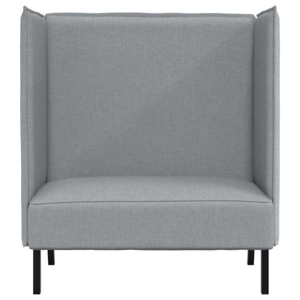 Hoher R?cken Sofa 101cm Hellgrau Stoff