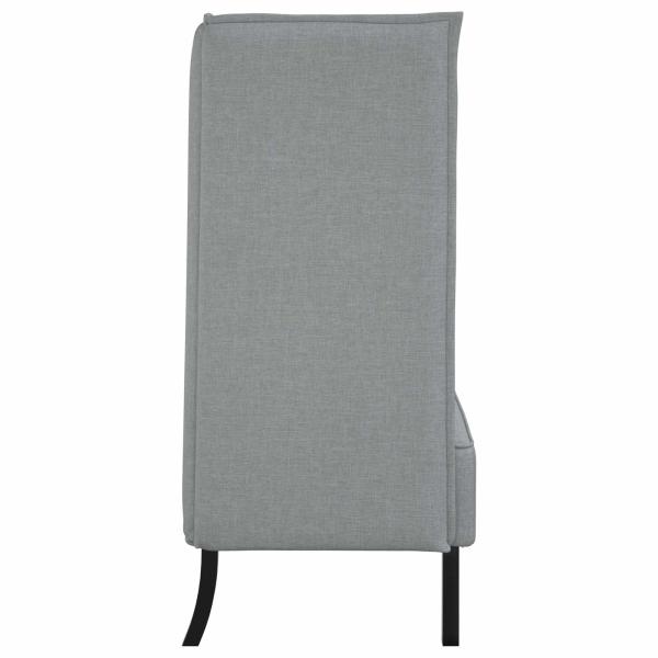 Hoher R?cken Sofa 101cm Hellgrau Stoff