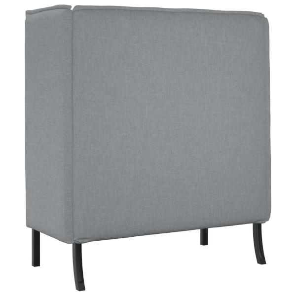 Hoher R?cken Sofa 101cm Hellgrau Stoff