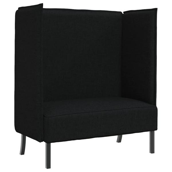 Hoher R?cken Sofa 101cm Schwarz Stoff