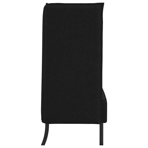 Hoher R?cken Sofa 101cm Schwarz Stoff