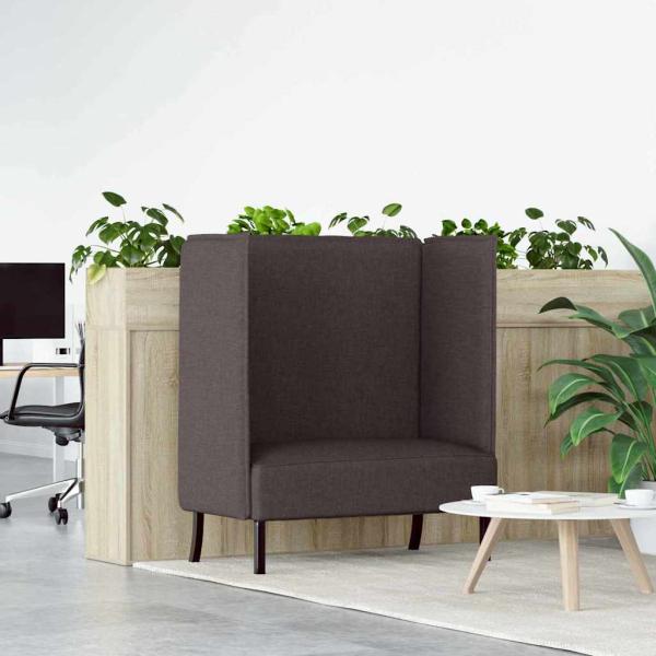 ARDEBO.de - Hoher Rücken Sofa 101cm Dunkelbraun Stoff