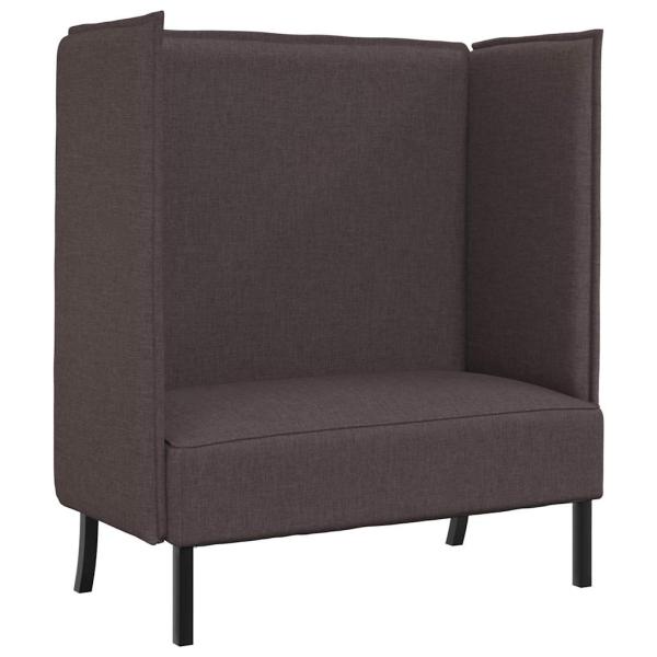 Hoher Rücken Sofa 101cm Dunkelbraun Stoff